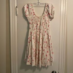 open lace back dress SELF-PORTRAIT Sequin Boucle Bow Mini Dress in Pink main image 0
